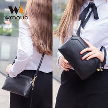 Wmnuo Brand Bag Women Flap Solid Simple 100% Original Leather Crossbody Shoulder Bag For Girls Soft Cowhide Ladies Clutches Sac 2024 - buy cheap