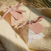 Caixa de doces triângulo com pirâmide, caixa para presentes e casamentos, chocolate, brindes de festa 2024 - compre barato