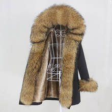 OFTBUY 2021 Long Waterproof Parka Winter Jacket Women Real Fur Coat Natural Raccoon Fox Fur Hood Outerwear Streetwear Removable 2024 - buy cheap