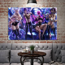 LOL Sexy Game Girl K/DA Ahri Kaisa Evelynn Akali HD League of Legends juego pinturas de póster para decoración del hogar 2024 - compra barato