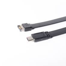 Удлинительный кабель Usb 3,1 Type-E, штекер Usb-C, штекер типа C, плоский кабель типа c-Type e, 60 см, 2 фута, до 10 Гбит/с 2024 - купить недорого