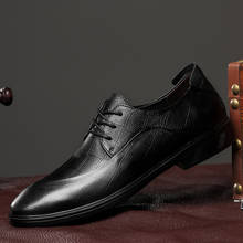 Мужские классические туфли на шнуровке, коричневые брендовые оксфорды из натуральной кожи, броги, обувь для делового образа, 2020 2024 - купить недорого
