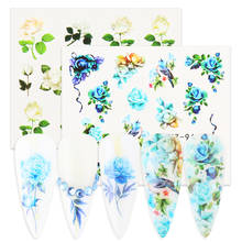 1 шт., наклейки для ногтей с цветочным рисунком, переводная наклейка для маникюра, слайдер с изображением розовой орхидеи, декор для дизайна ногтей, для украшения ногтей, с рисунком, для детей 2024 - купить недорого