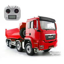 LESU-camión volquete de control remoto hidráulico, camión de elevación frontal, escala 1/14, 8x8, modelo pintado de hombre, sistema de Radio, THZH0354-SMT4 2024 - compra barato