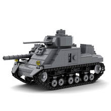 Креативные строительные блоки «сделай сам» 579 шт., собранный Военный танк MOC Второй мировой войны армии США, модель танка M3, Подарочный Декор 2024 - купить недорого
