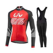 Conjunto de ropa de ciclismo para mujer, Jersey de manga larga, traje deportivo, Kit de ropa de bicicleta de carretera, uniforme, Otoño, 2021 2024 - compra barato