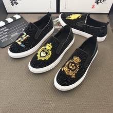 New Streets Trendsetter Rhinestone Embroidery Flats Shoes For Men Designer Wedding Dress  Oxford Formal Sapato Social Masculino 2024 - buy cheap