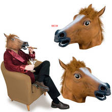 Halloween Mask Ball Cosplay Latex Horse Head Mask Animal Head Set Horse Mask Dog Horse Jun Horse Mask 2024 - buy cheap