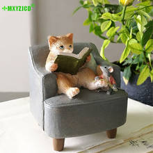 Enfeites de resina para gato quente e fofo, acessórios para carro, estilo japonês, decoração para casa, jardim, mesa, presentes de feriado 2024 - compre barato