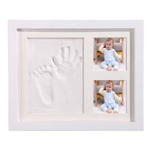 Baby Hand&Foot Print Hands Feet Baby Photo Frame DIY Handprint With Cover Fingerprint Mud Set Baby Newborn Growth Memorial Gift 2024 - buy cheap