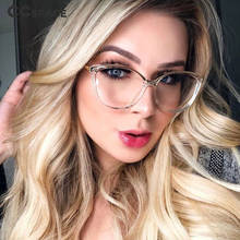 48052 Cat Eye Plastic Titanium Glasses Frame Anti-Blue Light Male and Female Optical Fashion Computer Eyeglasses Flat Mirror 2024 - buy cheap