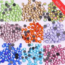 1440p ss20 5mm Round color glass stone Flatback Iron On Hot fix crystal Rhinestone For DIY Wedding dress jewelry making bead 2024 - buy cheap