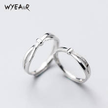 WYEAIIR-Anillo de Plata de Ley 925 para mujer, sortija ajustable, plata esterlina, Circonia cúbica, zirconia, circonita, zirconita, diseño romántico 2024 - compra barato