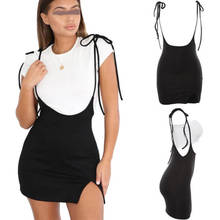 Women Strap Dress Summer Elegant Fashion Sleeveless Spaghetti Strap High Waist Solid Color Loose Dress 2024 - buy cheap