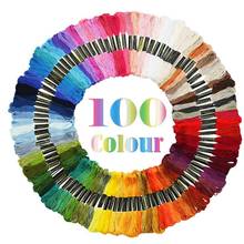 50 цветов, 100 цветов, вышивка крестиком, нить из полиэстера и хлопка, вышивка радугой, ручная вышивка, плетеная нить 2024 - купить недорого