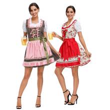 Disfraz tradicional de Oktoberfest de chica, traje Sexy de chica de cerveza, Cosplay, camarera de club nocturno, vestido de lujo de sirvienta de cerveza 2024 - compra barato