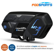 Fodsports M1-S Pro Moto rcycle intercomunicador moto Беспроводная Bluetooth-гарнитура для шлема переговорные наушники casco moto фон 2024 - купить недорого