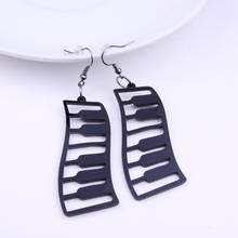 2020 New Fashion Acrylic Black Note Dangle Earring Cool Sexy Unique Long Music Earrings for Women Mujer Brincos Grandes Jewelry 2024 - buy cheap