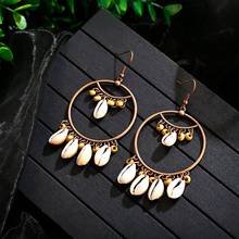 Boho Sea Shell Tassel Earrings For Women Gold Color Alloy Statement Dangle Earrings 2020 Summer Beach Jewelry 2024 - buy cheap