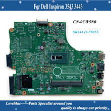 High quality CN-0CW5N0 For Dell Inspiron 3543 3443 Laptop Motherboard SR244 I3-5005U DDR3L 100% tested 2024 - buy cheap