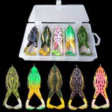 WALK FISH 1 комплект, силиконовые воблеры 9 см, 13,7 г, приманки для подледной рыбалки в виде лягушки, Мягкая приманка, двойной пропеллер, джиг-приманка в виде лягушки, джиг-приманка, топвотер 2024 - купить недорого