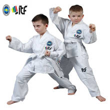 2022 New Adult Male Female kids White cotton Taekwondo uniform ITF Approved Taekwondo Student Uniform Taekwondo Equipment dobok 2024 - buy cheap