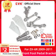 CVK Front Foot Rests Pedal Bracket Assembly Kit For Kawasaki ZX-6R 2009 2010 2011 Motorcycle 2024 - buy cheap