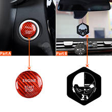 Carbon Fibre Car Engine Start Stop Switch Button Sticker Ignition Sticker for Mercedes Benz A B C W205 GLC X253 AMG E ML GLE 2024 - buy cheap