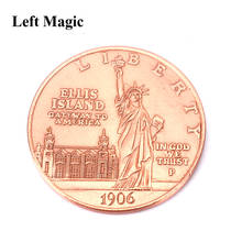 Statue of Liberty Ancient Coin (Morgan Dollar Size) Magic Coin Magic Tricks Hopping Morgan Gimmick Illusions Close up Props Jump 2024 - buy cheap