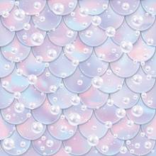 Laeacco Cartoon Mermaid Fish Scales Pearl Wall Portrait Scene Baby Photography Backdrop Photographic Background For Photo Studio 2024 - buy cheap