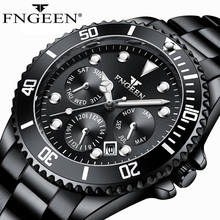 Reloj Hombre 2020 Brand Luxury Men'S Watches Steel Luminous large dial Watch Men Fashion Quartz Clock Business Date Waterproof 2024 - buy cheap