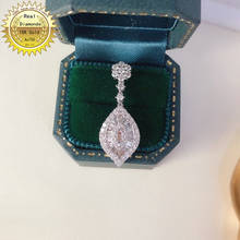 Collar de diamantes naturales de oro blanco de 18K 100%, todos los usos, diamantes de 0,6 CT y con certificado 2024 - compra barato