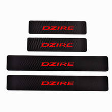 4PCs  Carbon Fiber Pu leather Door Threshold Guard For Suzuki Dzire Car Door Sill Scuff Plate Protector Car Accessories 2024 - buy cheap