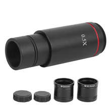 Adaptador de cámara para microscopio, 0.5X veces c-mount para AmScope, interfaz CCD, lente retráctil, adaptador de microscopio 2024 - compra barato