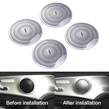 High Grade Car Audio Speaker Decor For Mercedes Benz 2015  C GLC  E Car Door Loudspeaker Trim Covers Car Styling 4PCS 2024 - buy cheap