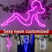 Letrero de neón personalizado para habitación, iluminación Led, letrero de Ror, arte Sexy para chica, Bar, Club, fiesta, decoración colgante de pared para dormitorio, regalo, Top de neón 2024 - compra barato