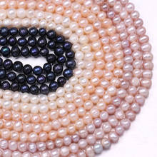 Natural Freshwater Pearl Beads High Quality Round Shape Multiple Colour for DIY Elegant Necklace Bracelet Jewelry Making 6-7mm 2024 - buy cheap