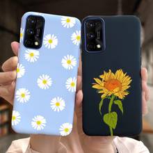 Sunflowers Butterfly Painted Woman Phone Case For Realme 7 Pro Case Liquid sIlicone Bumper Oppo REALME 7PRO Realme7 pro RMX2170 2024 - buy cheap