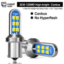 Bombilla LED Canbus para faros delanteros de motocicleta, luz antiniebla de 12V, 1PS P21W 1156 BA15S PY21W BAU15S 2024 - compra barato