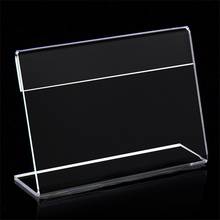 12*8cm 50 Pcs Clear Acrylic Sign Holder Price Tag Frame Display Stand Table Card Stand Holder Label Frame It Tag Price Card Rack 2024 - buy cheap