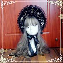Sombrero gótico de encaje de lolita para niña, accesorios para el cabello para chica, cosplay gótico de lolita 2024 - compra barato