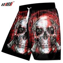 UJWI Skull Shorts Men Black Band Casual Shorts Cargo Cool 3d Printed Shorts Beach Mens Short Pants Summer 2019 New High Quality 2024 - buy cheap