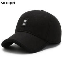 SILOQIN Men's Warm Baseball Caps New Winter Thermal Cold-proof Sports Cap Snapback Cap Adjustable Size Earmuffs Hats For Men 2024 - buy cheap