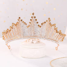 Luxury Princess Crown Crystal Gold Color Tiara Women Headband Birthday Crown Bride Wedding Jewelry Hair Accessorie VL 2024 - buy cheap