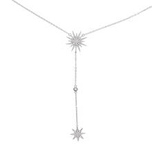 Y lariat ожерелье серебряного цвета Мода 2019 Рождественский подарок starburst north Очаровательная подвеска в форме звезды ожерелья 2024 - купить недорого
