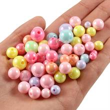 Cream Acrylic Round Beads Mixed AB Candy Color Loose Spacer Beads for Jewelry Making DIY Bracelets Accessories 6/8/10/12mm 2024 - buy cheap