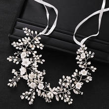 Trendy Crystal Pearl Headband Flower Bridal Hair Accessories Hair Vine Wedding Headpiece Hair Jewelry Wedding Hair Accessories 2024 - buy cheap