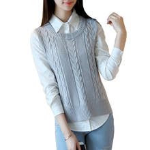 2020 Spring Autumn New Women Sweater vest Casual Pure color Sleeveless jacket Loose High quality Women Knit Sweater Waistcoat 2024 - buy cheap