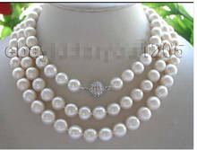 Longest Genuine Naturlal 9-10mm Round White Pearl Necklace 50“ Factory Wholesale price Women Giftword Jewelry 2024 - buy cheap
