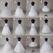 2022 New White Net 3- 6 Hoops Petticoat Wedding Skirt All Style Hoop Underskirt Bridal Petticoats 2024 - buy cheap